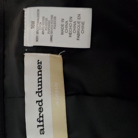 Alfred Dunner- New Womens Geometric artsy Zipper Coat Blazer Black/white sz.16 - Picture 5 of 6